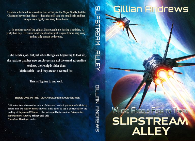 Full cover of Slipstream Alley with back blurb visible